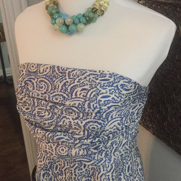 Blue & white patterned dress - Picture 2 of 6